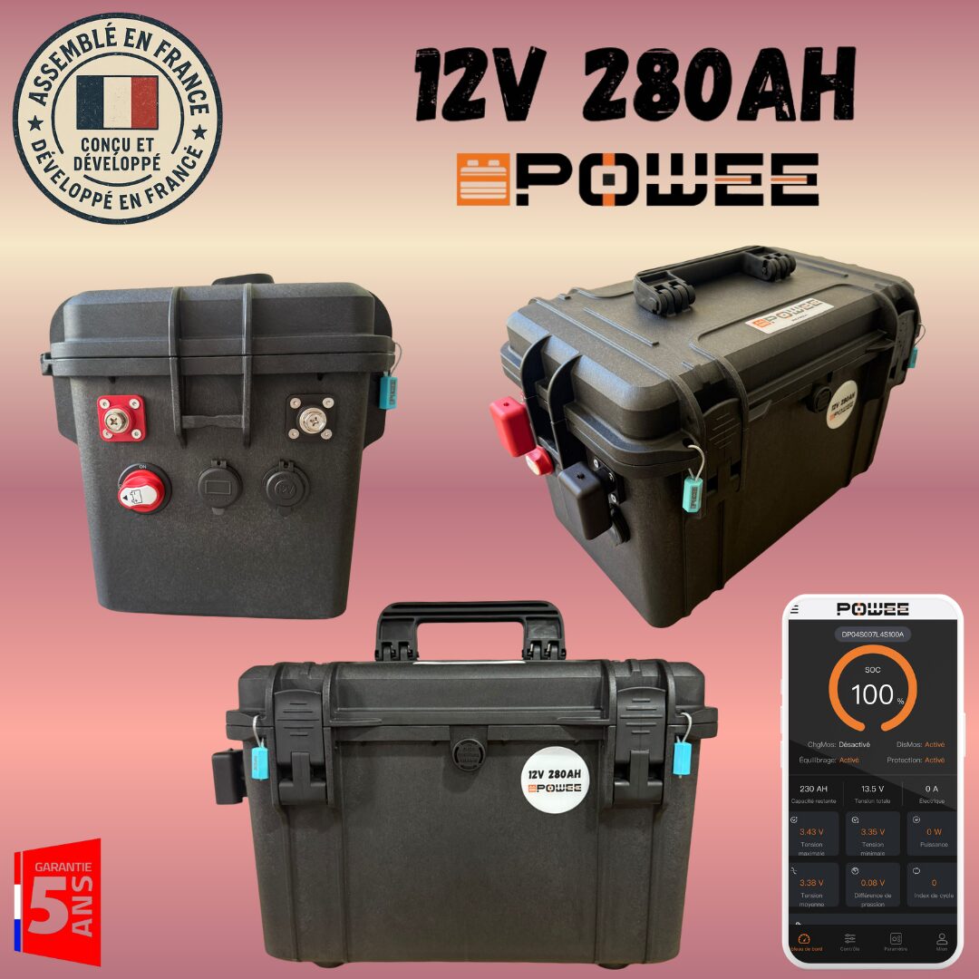 Batterie lithium pêche nautisme Powee