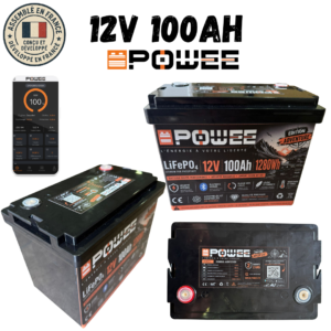 Batterie lithium 12V 100Ah Powee ADVENTURE — Camping-car, Van & Pêche