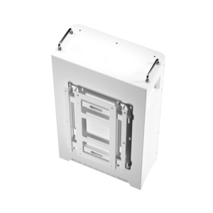 Powee batterie 48V LiFePO4 16 kWh — vue latérale bornes positif négatif