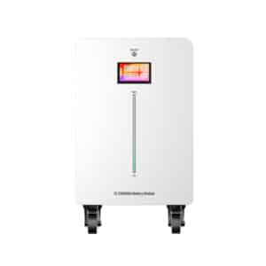 Batterie stockage énergie Powee 628Ah 32 kWh — détail BMS et connectiques