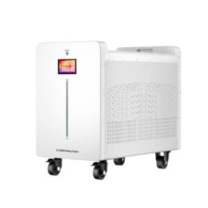 Powee PWS-48-628 batterie solaire 32 kWh — vue 3/4 format rack mural grande capacité